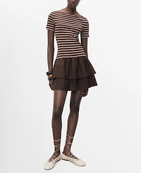 Mango Women's Mixed Striped Dress