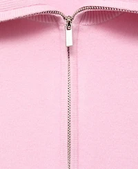 Mango Women's Zip Collar Knitted Sweater