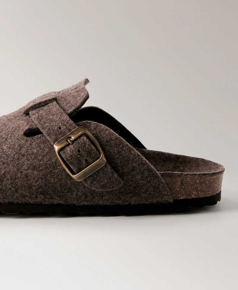 Mango Women's Felt Clog Slippers