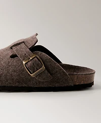 Mango Women's Felt Clog Slippers