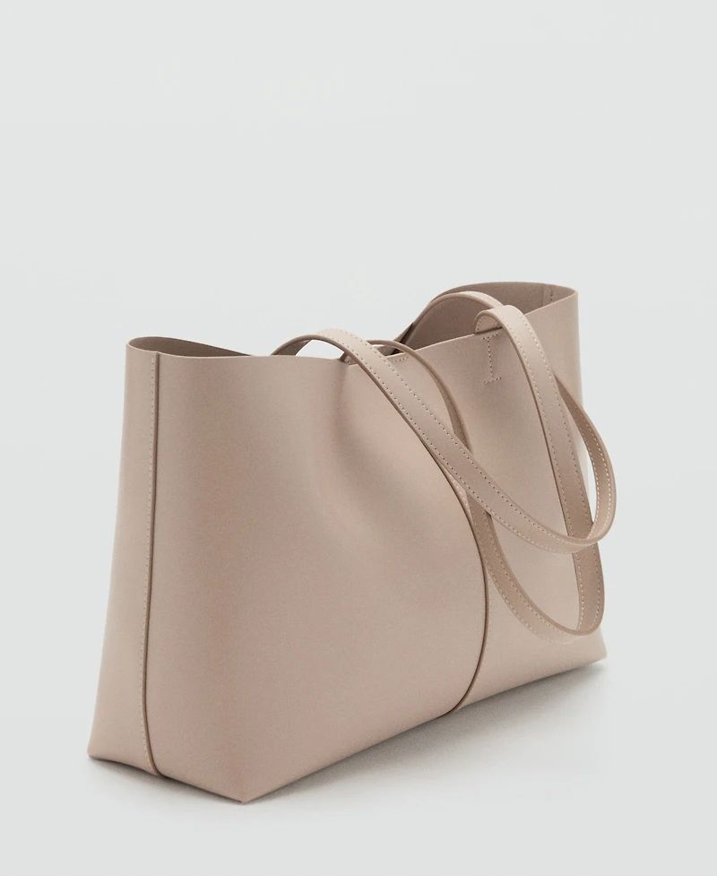 Mango Women's Double Handle Shopper Bag