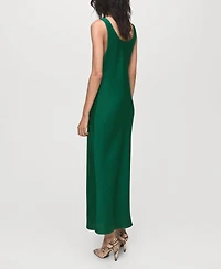 Mango Women's Long Satin Dress