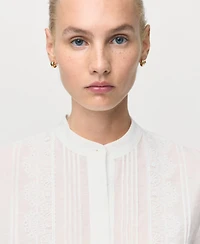 Mango Women's Lace Details Blouse