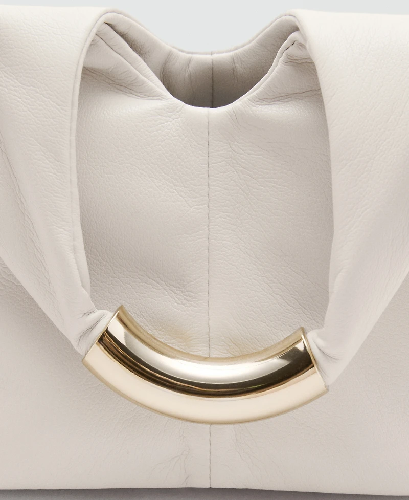 Mango Women's Metal Handle Handbag