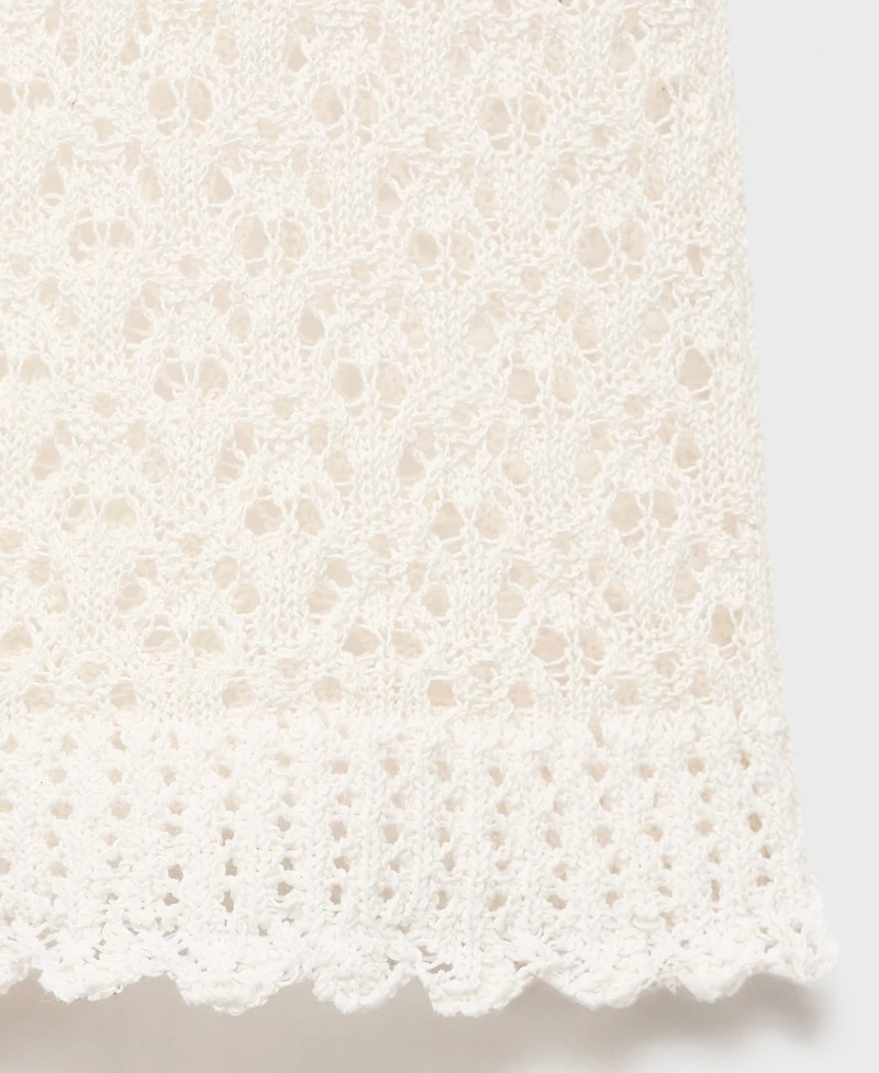 Mango Women's Openwork Knit Top