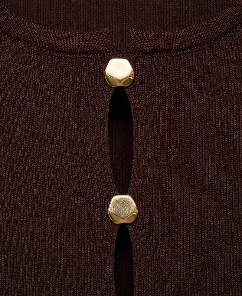 Mango Women's Slits Detail Knitted Vest