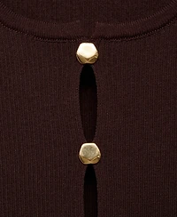 Mango Women's Slits Detail Knitted Vest