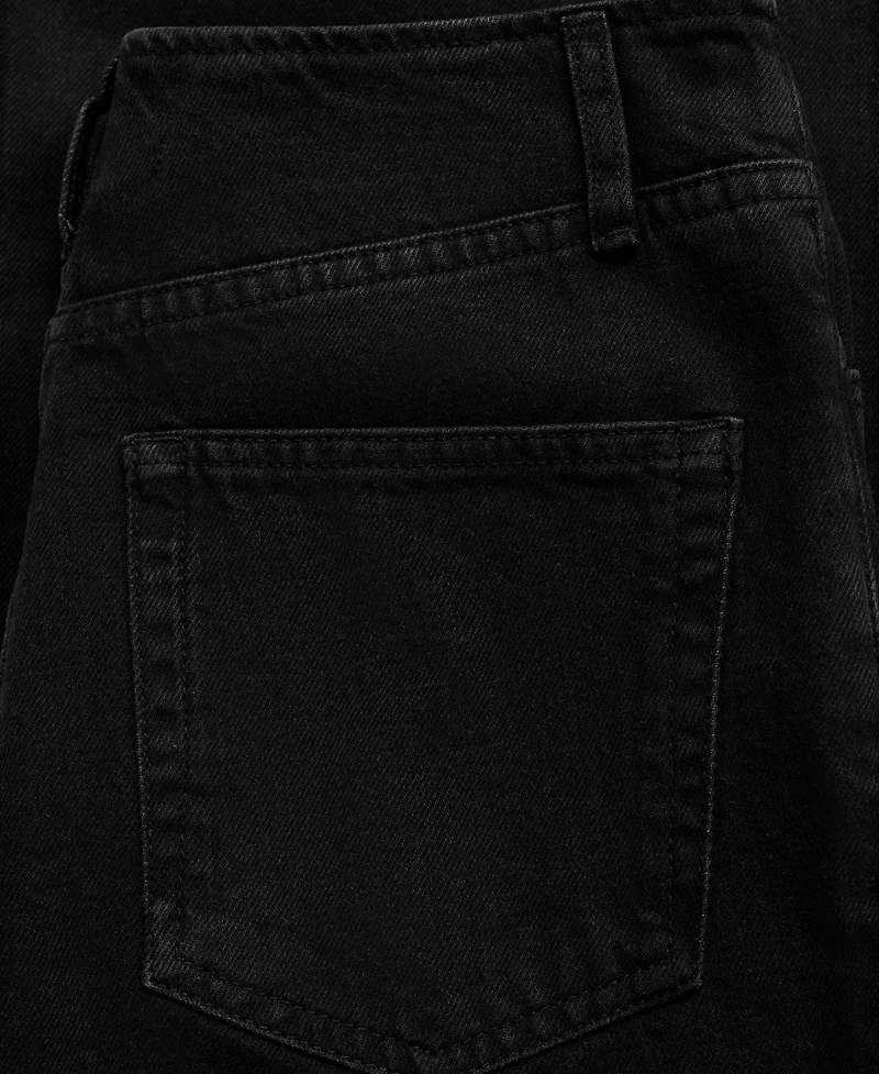 Mango Women's Wide Leg Mid-Rise Jeans