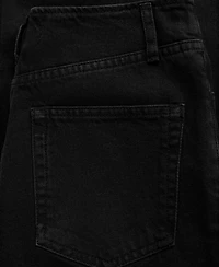 Mango Women's Wide Leg Mid-Rise Jeans