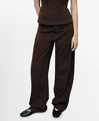 Mango Women's Mid-Rise Balloon Jeans