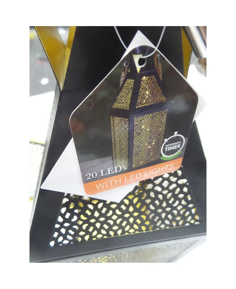 Four Seasons Courtyard 16 Inch Battery Powered 20 Led Filigree Lantern, 2 Pack