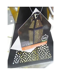 Four Seasons Courtyard 16 Inch Battery Powered 20 Led Filigree Lantern, 2 Pack