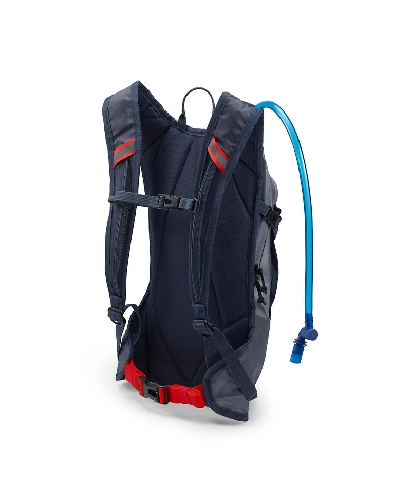 High Sierra Hydrahike 2.0 8L Hydration Water Backpack for Hiking, Gray & Red