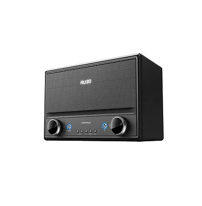 RadioShack 240W Retro Style Bluetooth 5.0 Speaker with Fm Radio With Remote Control and Power Cord Aux, Usb A, Arc Inputs 4001974