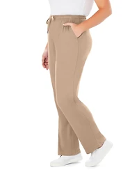 Woman Within Women's Tall Sport Knit Straight-Leg Pull-On Pants