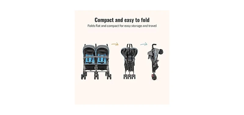 Dream On Me Baby Volgo Twin Umbrella Stroller