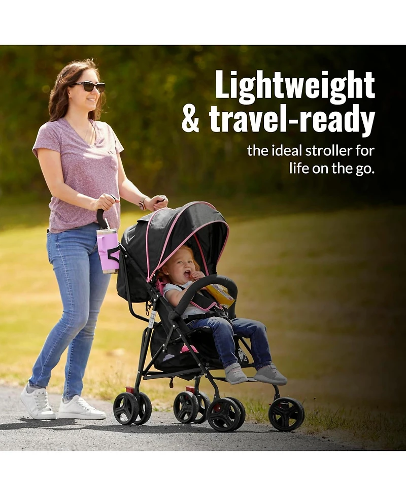 Dream On Me Baby Vista Moonwalk Stroller | Lightweight Stroller with Compact Fold | Multi-Position Recline | Canopy with Sun Visor | Perfect for trave
