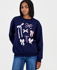 Self Esteem Juniors' Bow Graphic-Print Sweatshirt