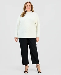 Anne Klein Plus Soutache Embroidered Sweater