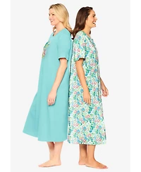 Dreams & Co. Women's 2-Pack Long Sleepshirts