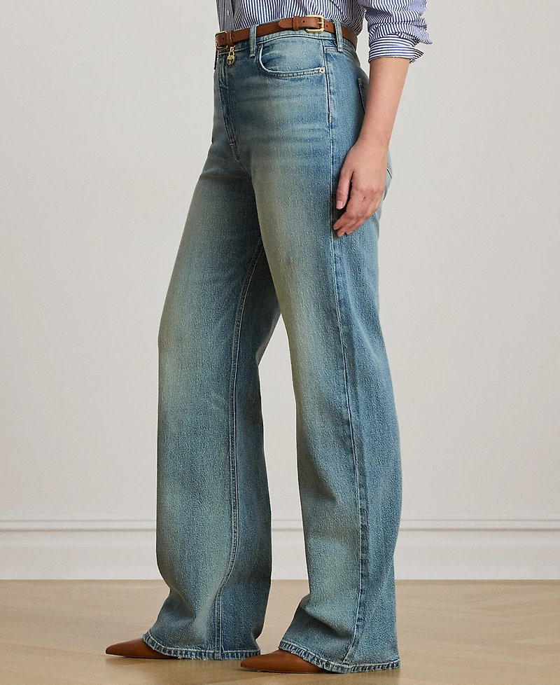 Lauren Ralph Plus High-Rise Wide-Leg Jeans