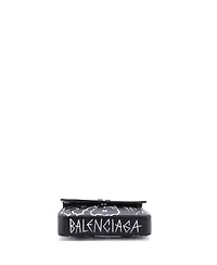 Pre-Owned Balenciaga Small Bb Graffiti Chain Wallet Leather