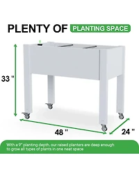 Chic Crate Srushti Raised Garden Bed with Wheels