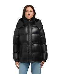 Pajar Women's Halo Puffer with Removable Hood and Faux Sherpa Bib