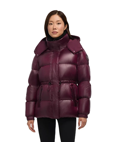 Pajar Women's Halo Puffer with Removable Hood and Faux Sherpa Bib