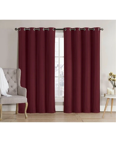 GoodGram 2 Pack: Hotel Thermal Grommet 100% Blackout Curtains