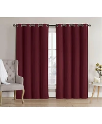 GoodGram 2 Pack: Hotel Thermal Grommet 100% Blackout Curtains