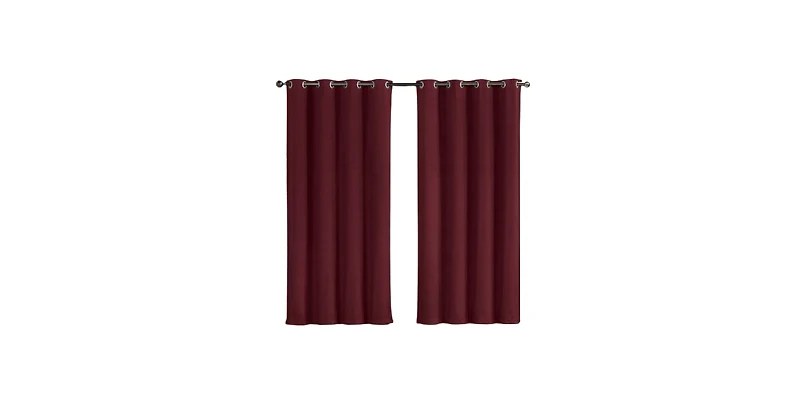 GoodGram 2 Pack: Hotel Thermal Grommet 100% Blackout Curtains