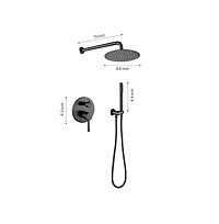 Rainsken Rain Shower Head Systems Wall Mounted Shower Faucet Set Head Handheld Shower Set For Bathroom
