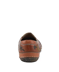 L'Artiste Women's Libora-Delite Handpainted Leather Floral Slip-On Shoes with Removable Insole