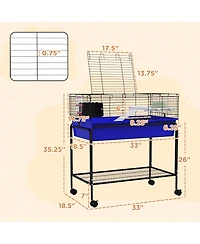PawHut Small Animal Cage Guinea Pig, Hedgehog, Ferret,