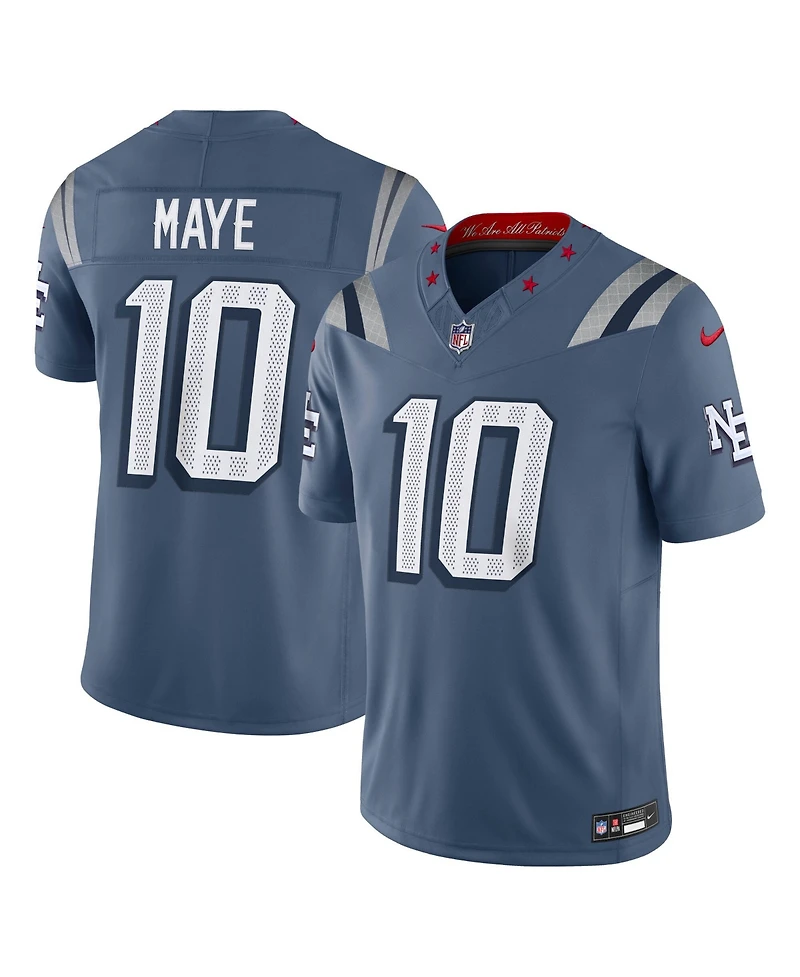 Nike Men's Drake Maye Blue New England Patriots Nfl Rivalry Limited Jersey