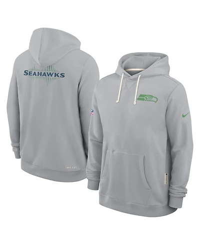 Nike Men's Gray Seattle Seahawks 2025 Nfl Rivalries Sideline Dri-Fit Hoodie