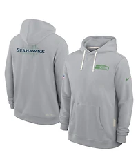 Nike Men's Gray Seattle Seahawks 2025 Nfl Rivalries Sideline Dri-Fit Hoodie