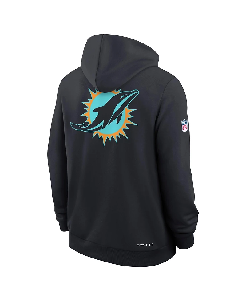 Nike Men's Navy Miami Dolphins 2025 Nfl Rivalries Sideline Dri-Fit Hoodie