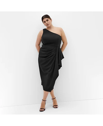City Chic Women's Plus Priyanka One Shoulder Dress