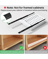 Kitstorack Pull out Cabinet Organizer, Expandable(12"-20") Heavy Duty Slide out Drawers Fixed with Adhesive Nano Film for Pots, Roll out Shelf Storage