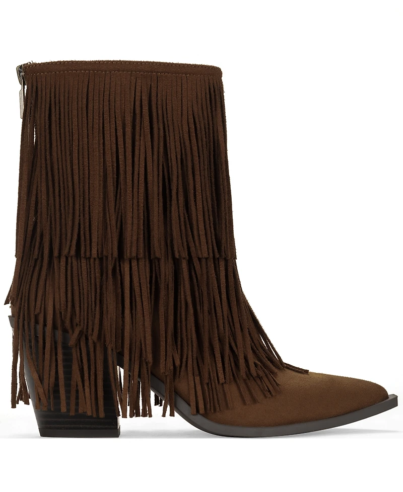 Wild Pair Women's Leonie Fringe Booties, Macy's Exclusive