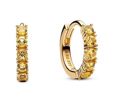 Pandora Yellow Huggie Earrings