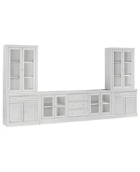 Furniture Amren 85" Wood 4 Door Console with Door Hutches and 2 Door Bases with Drawers