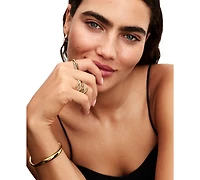 Pandora Organically Shaped Two-Tone Double Ring