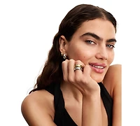 Pandora Rippled Small Hoop Earrings