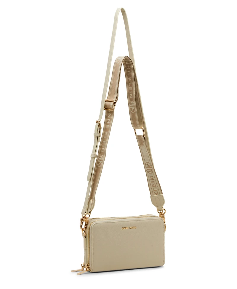Anne Klein 3 Piece Gift Set with Double Zip Camera Crossbody