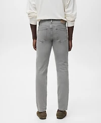 Mango Men's Jan Slim-Fit Gray-Wash Jeans