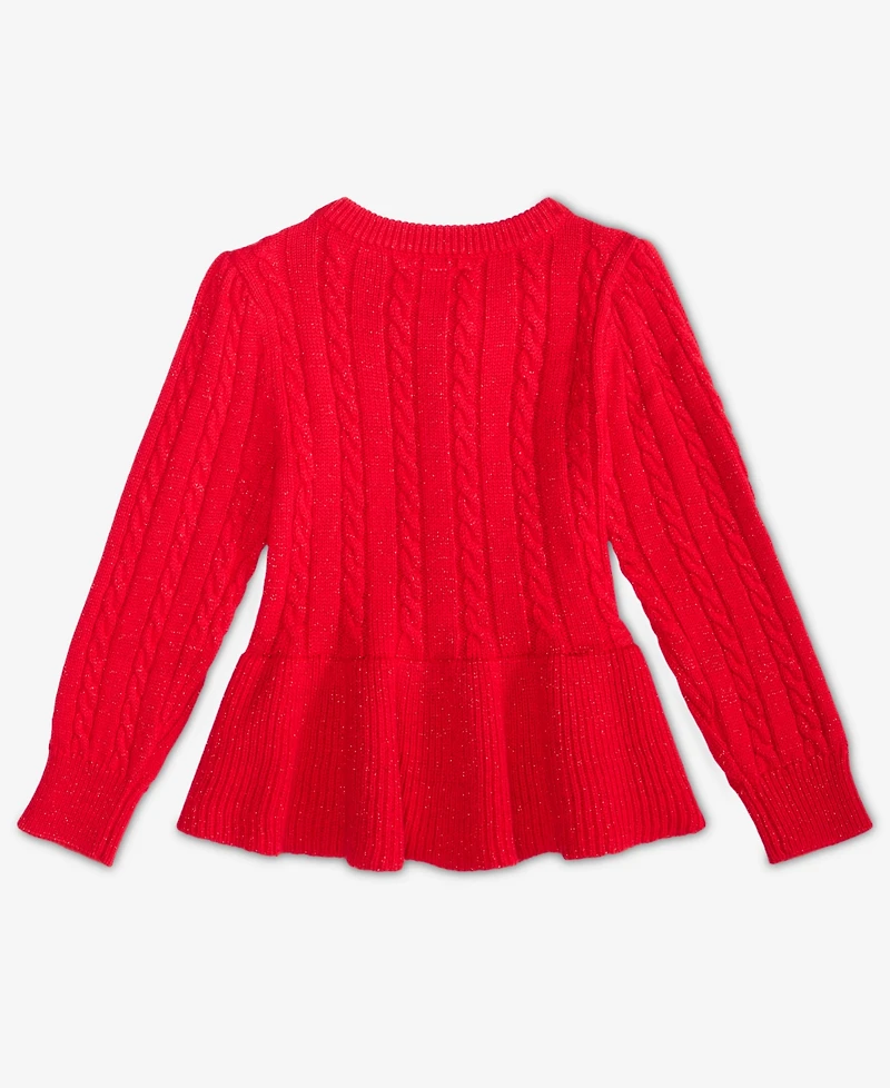 Epic Threads Girls Toddler 2T-4T Peplum Long Sleeve Cardigan, Macy's Exclusive