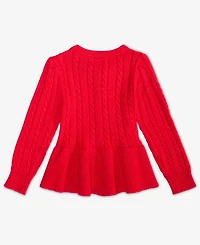 Epic Threads Girls Toddler 2T-4T Peplum Long Sleeve Cardigan, Macy's Exclusive
